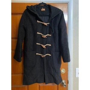 POL Womens Wool Blend Hooded Toggle Coat SZ S